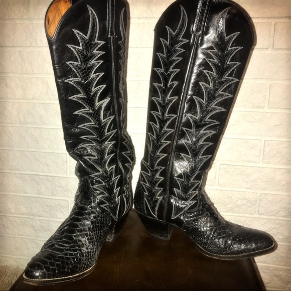 dan post black python boots